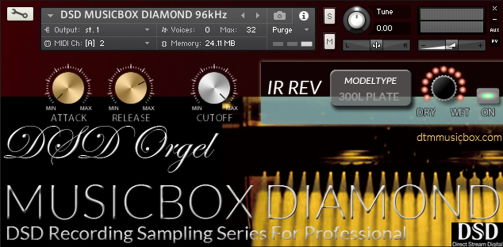 オルゴール音源Music Boxサンプルパック 『DIAMOND/ダイヤモンド』日本製オルゴール DTM用 KONTAKT/SOUNDFONT/WAV/EXS24/DSDIFF オルゴール音源 DVD-R DSD録音 ハイレゾ音源
