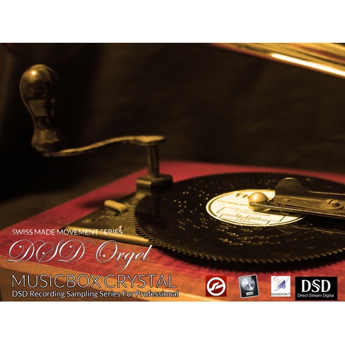 オルゴール音源Music Boxサンプルパック 『CRYSTAL/クリスタル』スイス製ディスクオルゴール DTM用 KONTAKT/SOUNDFONT/WAV/EXS24/DSDIFF オルゴール音源 DVD-R DSD録音 ハイレゾ音源 MUSICBOX