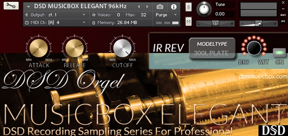 ☆単品☆『ELEGANT/エレガント』スイス製オルゴール オルゴール音源Music Boxサンプルパック DTM用オルゴール音源 MUSICBOX音源 KONTAKT/SOUNDFONT/WAV/EXS24音源 / DSD録音 / ハイレゾ