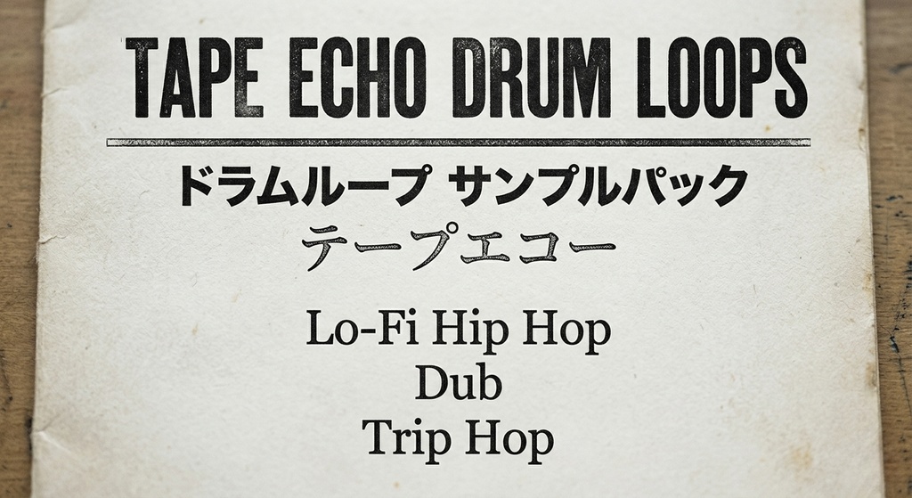ドラムループ サンプルパック　TAPE ECHO DRUM LOOPS 　テープエコー