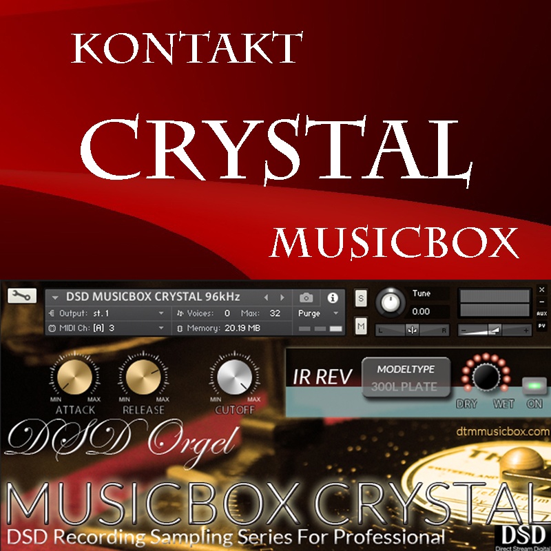 Crystal クリスタル Dtm用 Kontakt単品 オルゴール音源 ダウンロード Dsd録音 ハイレゾ音源 Musicbox Crazysound Dtmオルゴール音源 Booth