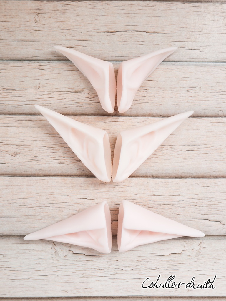 40-60cmドール用 エルフ耳パーツ もちたれVer.