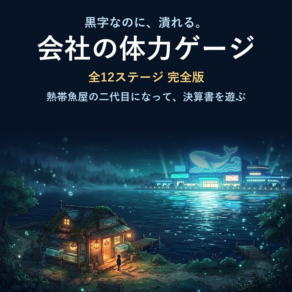 会社の体力ゲージ 完全版(全12ステージ)── 決算書を、熱帯魚屋で遊ぶ経営ゲーム