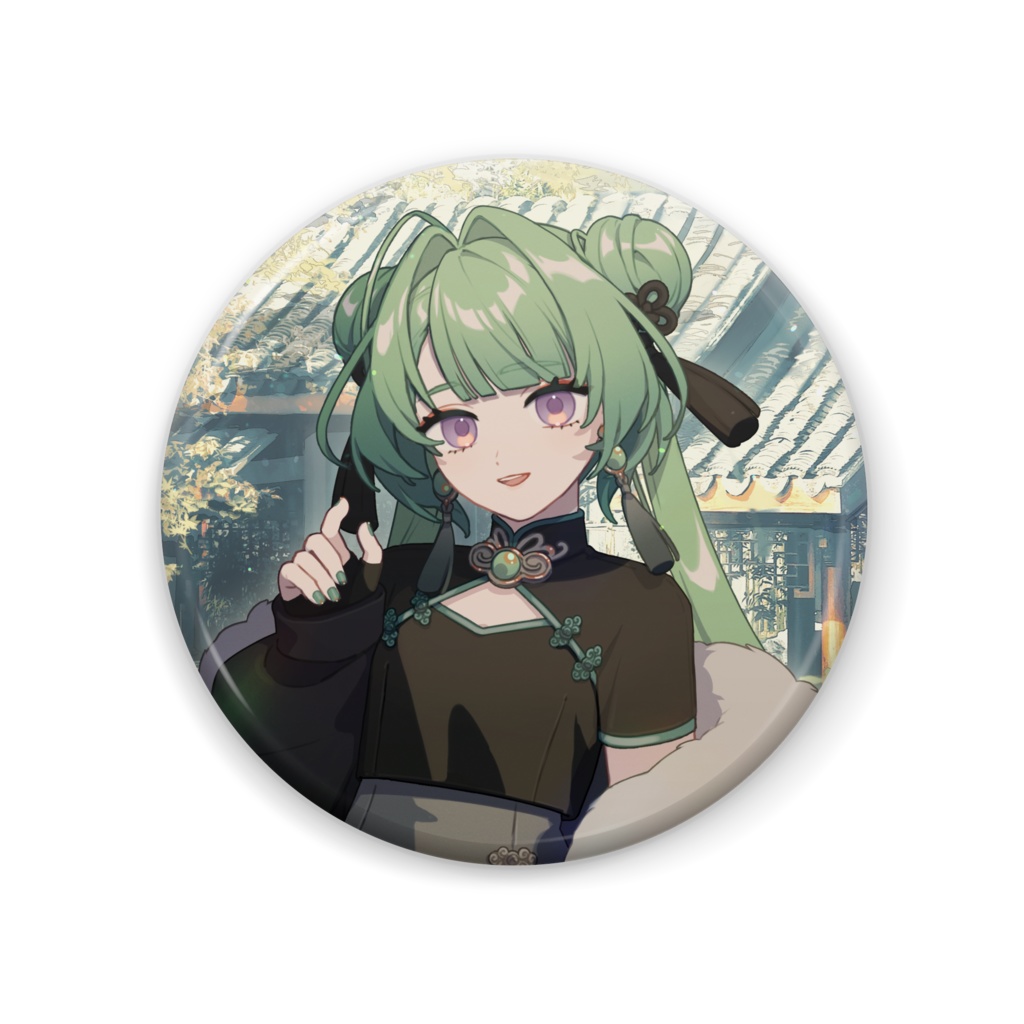 千草透花1周年記念グッズ(アクリルブロック,缶バッチ,アクリルフィギュア)