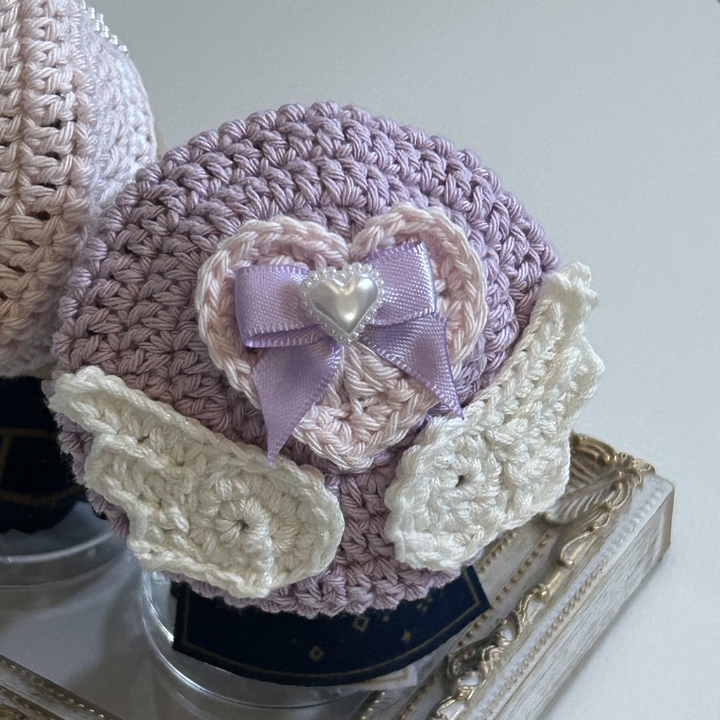 【10cmぬい】ハートリボンの天使ベレー帽