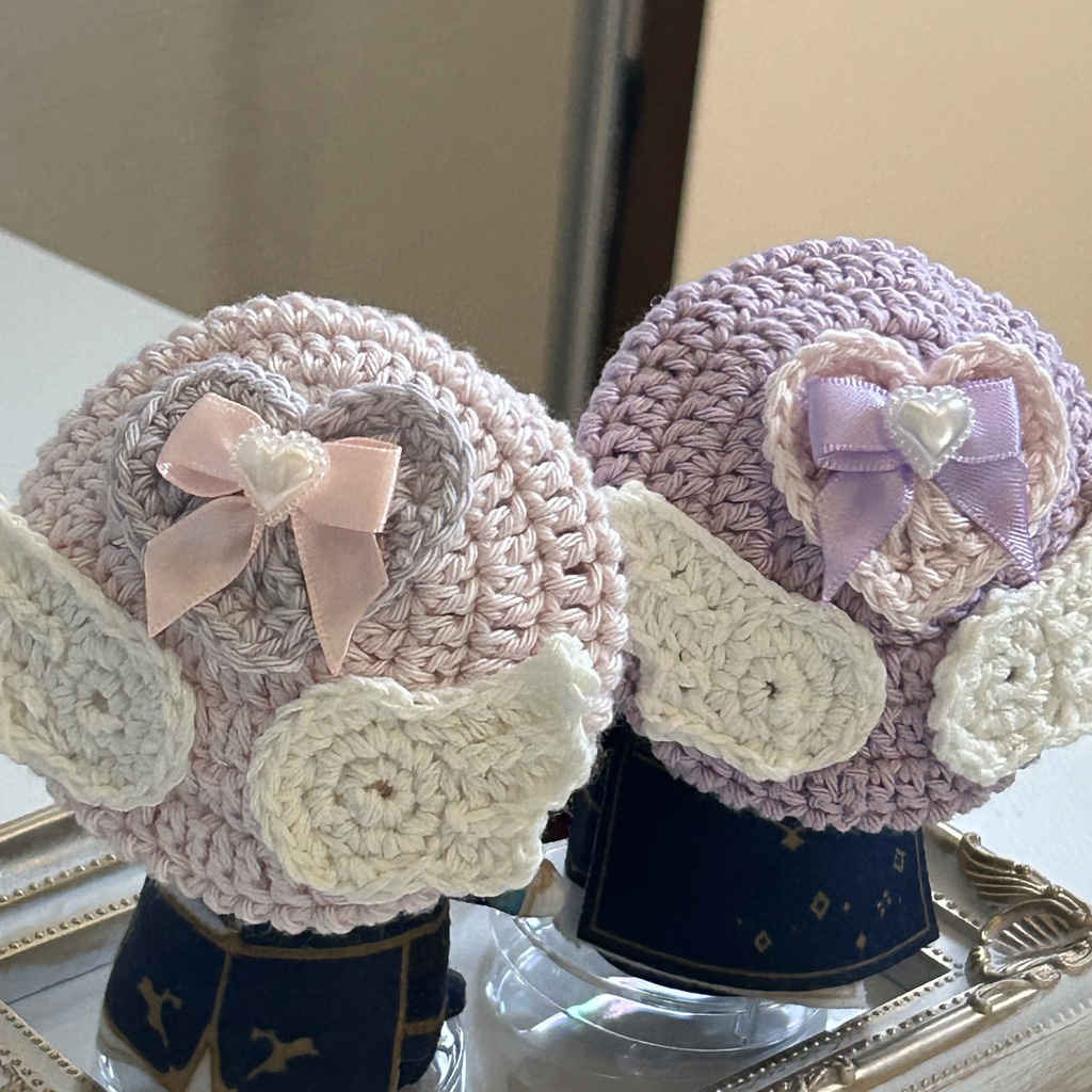 【10cmぬい】ハートリボンの天使ベレー帽