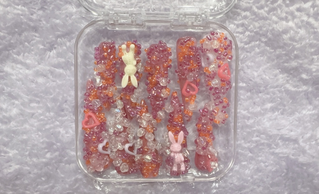 ロングネイルチップ【キャンディ】