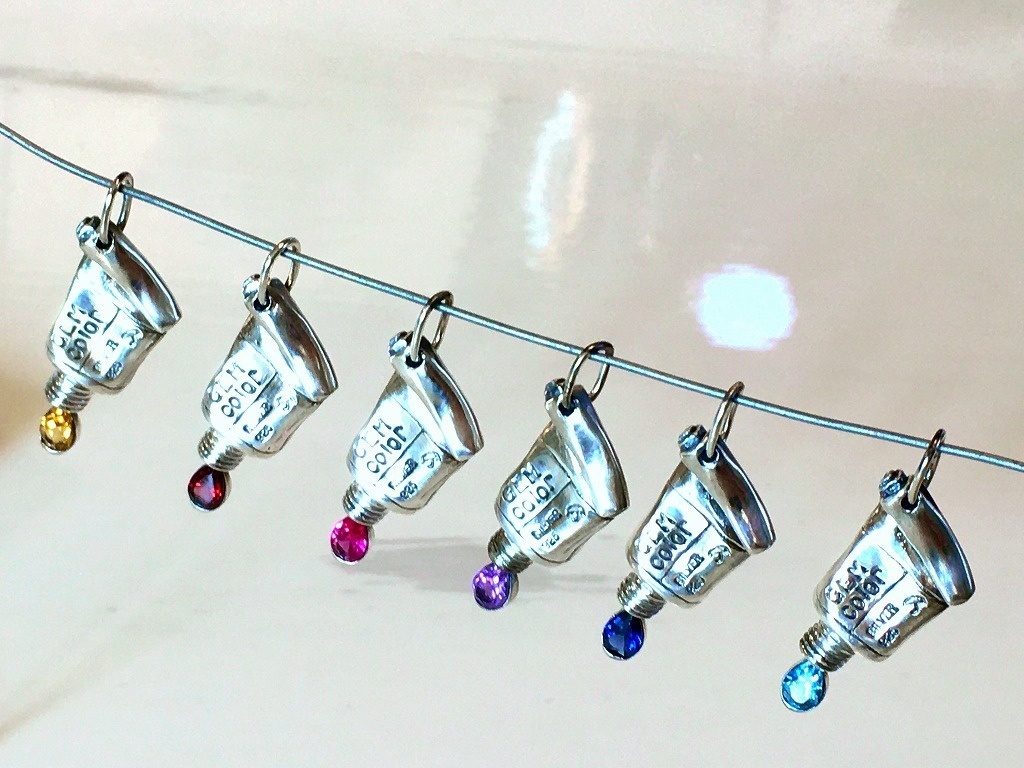 12GEM colors silver tube ペンダントトップ