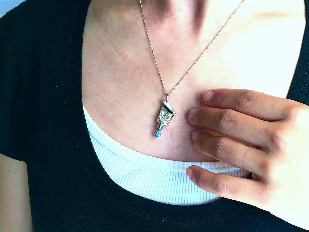 12GEM colors silver tube ペンダントトップ