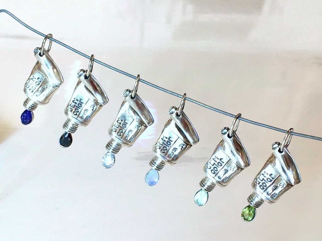 12GEM colors silver tube ペンダントトップ