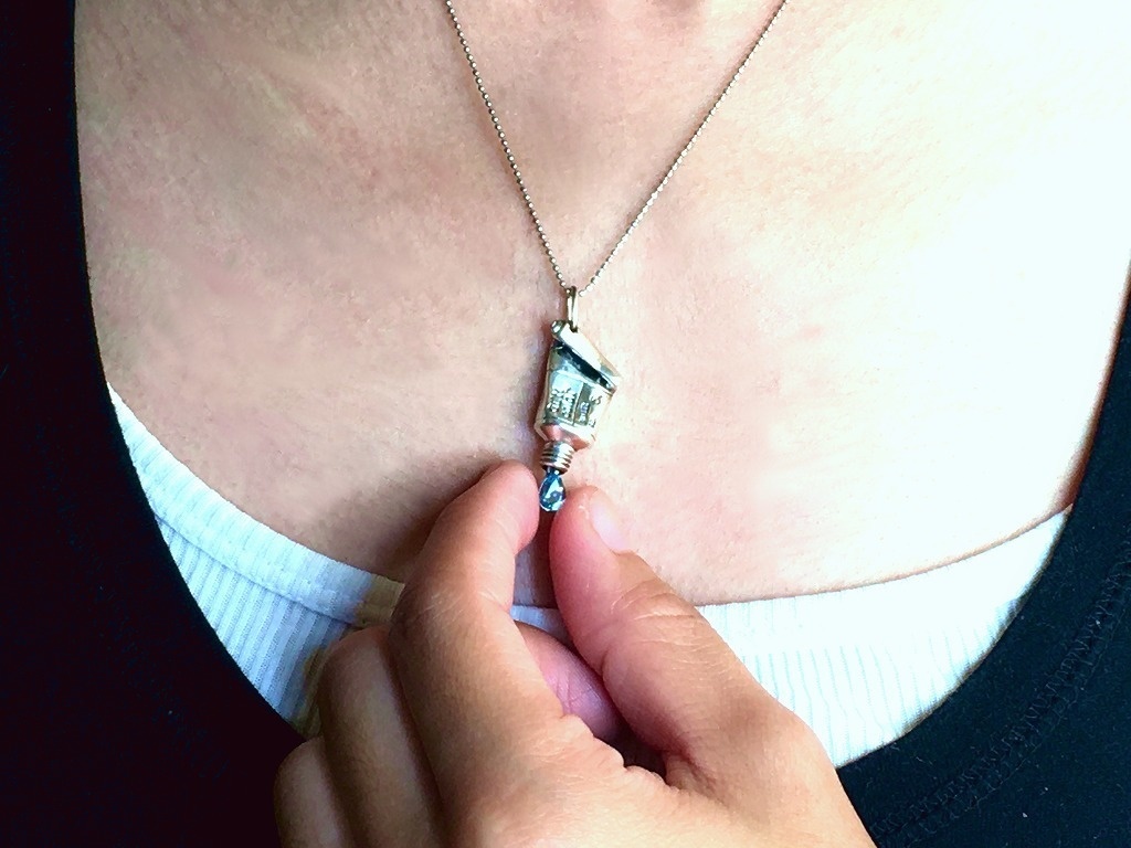 12GEM colors silver tube ペンダントトップ