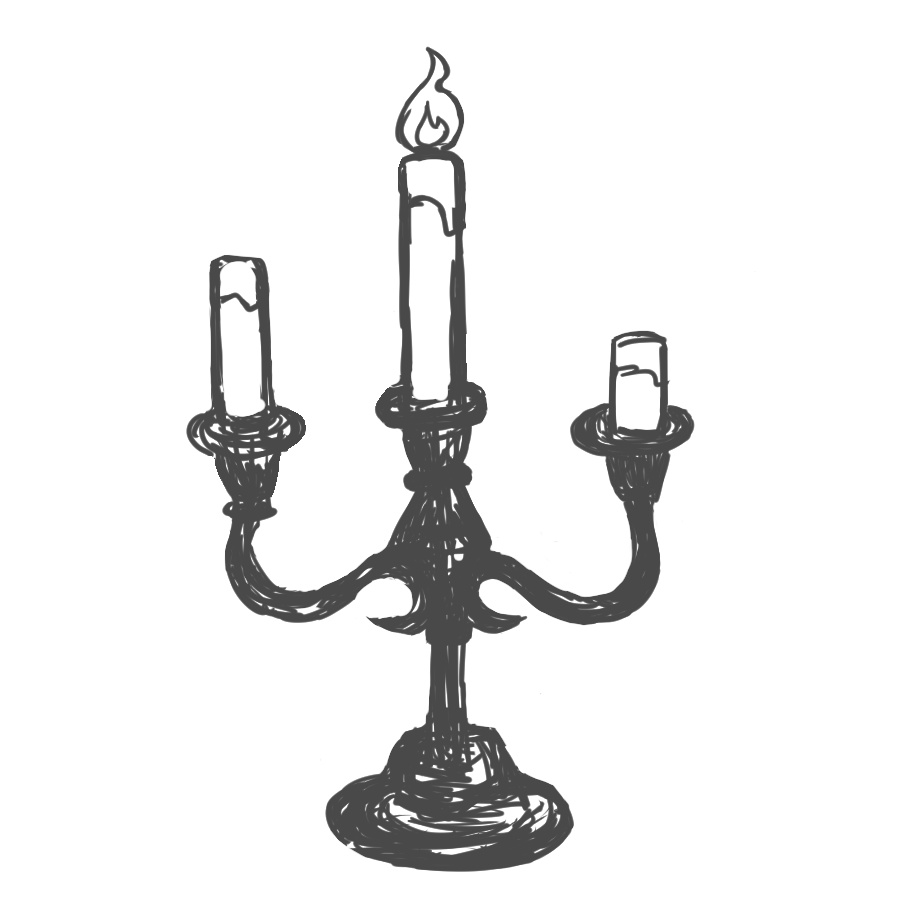 【無料】炎のゆらめく燭台【APNG素材】