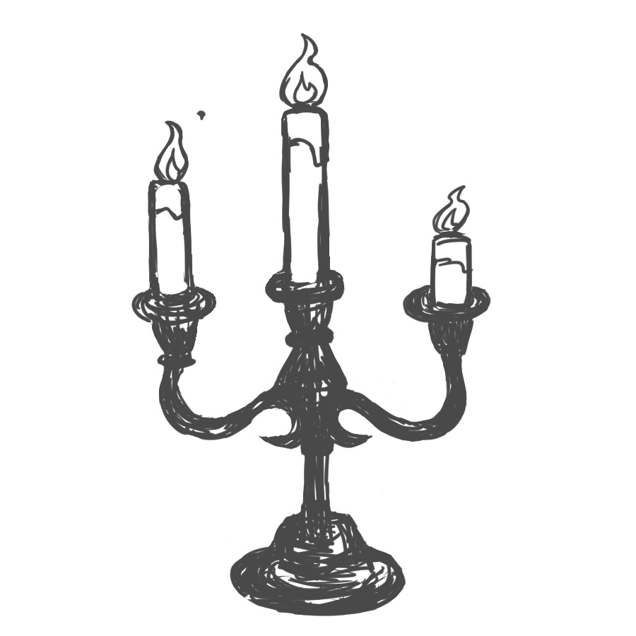 【無料】炎のゆらめく燭台【APNG素材】