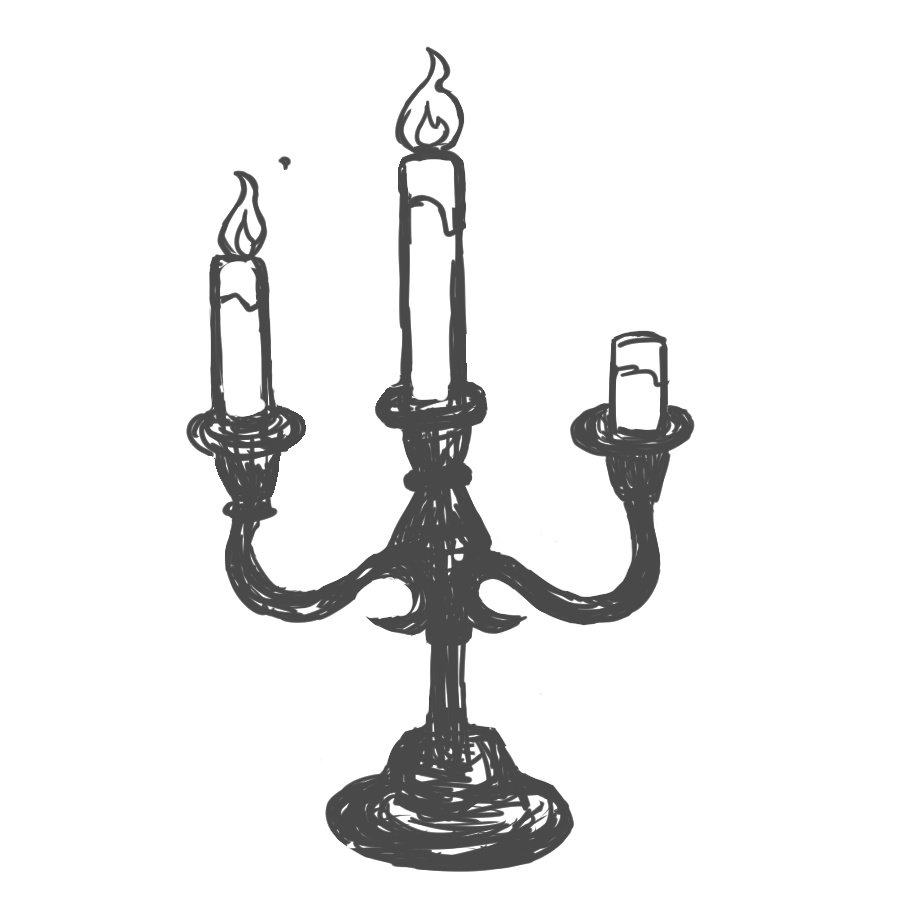 【無料】炎のゆらめく燭台【APNG素材】