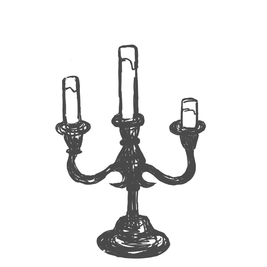 【無料】炎のゆらめく燭台【APNG素材】