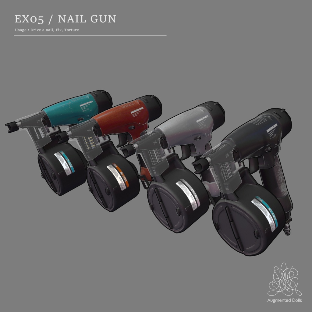 3Dモデル 『釘打ち機 / Nail gun』