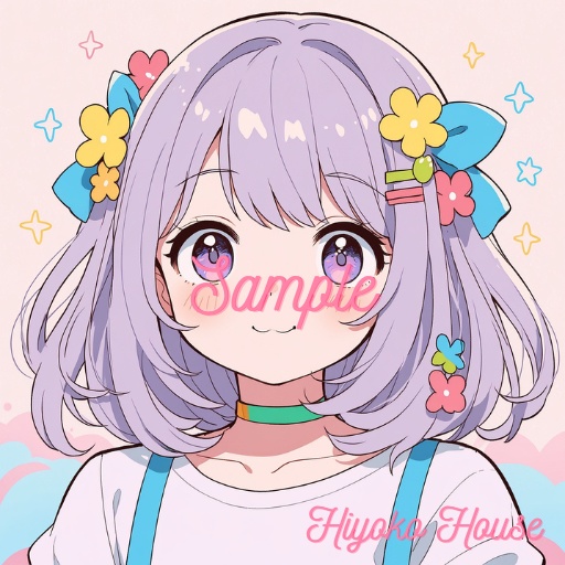 高画質SNSアイコン|可愛い女の子イラスト・girl (1)