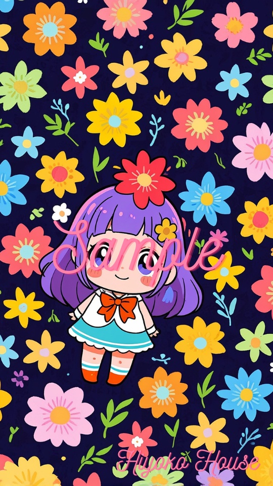 高画質スマホ壁紙 ｜可愛い女の子イラスト・girl (32)