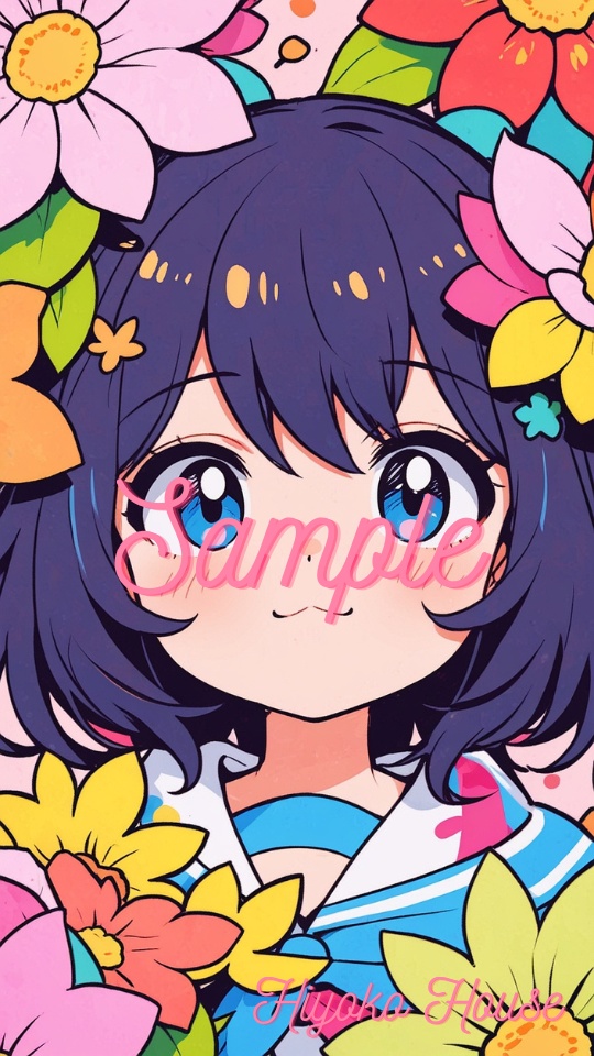 高画質スマホ壁紙 ｜可愛い女の子イラスト・girl (34)