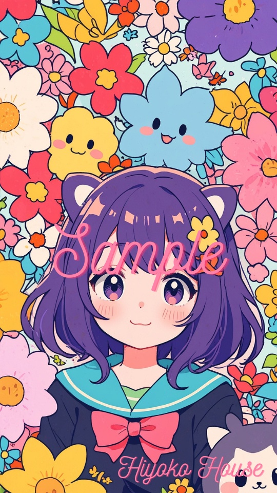 高画質スマホ壁紙 ｜可愛い女の子イラスト・girl (35)