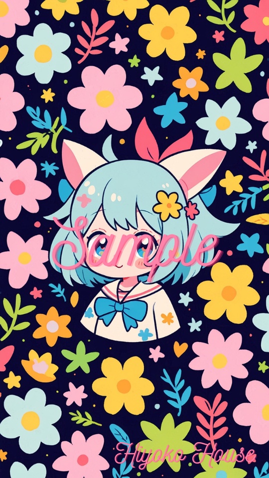 高画質スマホ壁紙 ｜可愛い女の子イラスト・girl (37)