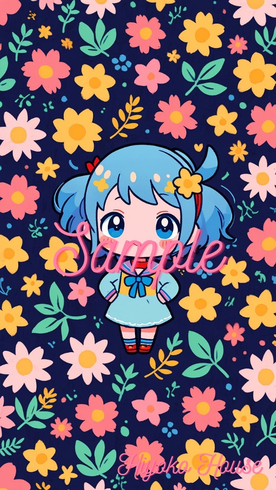 高画質スマホ壁紙 ｜可愛い女の子イラスト・girl (40)