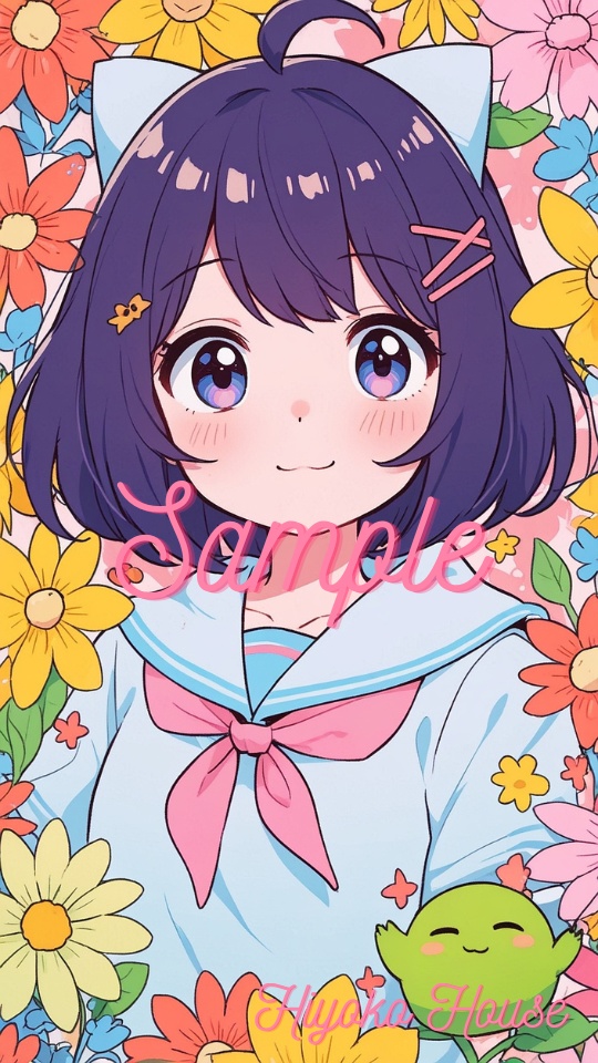 高画質スマホ壁紙 ｜可愛い女の子イラスト・girl (41)