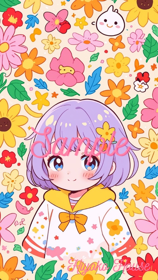 高画質スマホ壁紙 ｜可愛い女の子イラスト・girl (44)