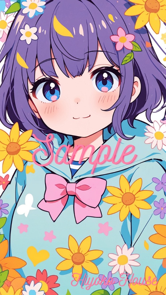 高画質スマホ壁紙 ｜可愛い女の子イラスト・girl (45)
