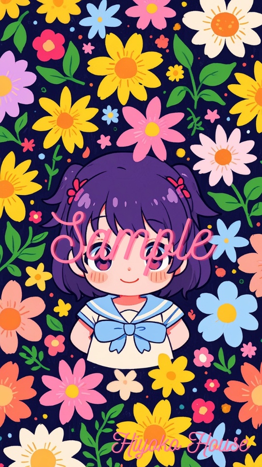 高画質スマホ壁紙 ｜可愛い女の子イラスト・girl (46)