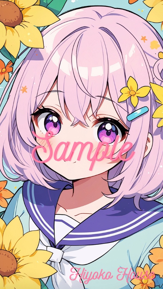 高画質スマホ壁紙 ｜可愛い女の子イラスト・girl (48)