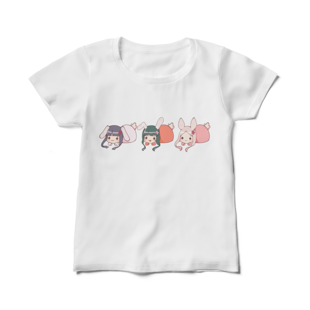 【レディースTシャツ】三姉妹と一緒