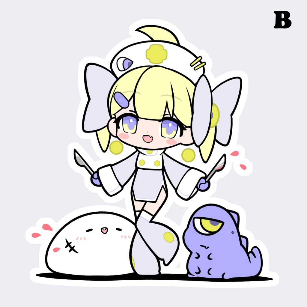 でふぉるめ甘口ちゃんステッカー(イラスト:にゃもふぇ)