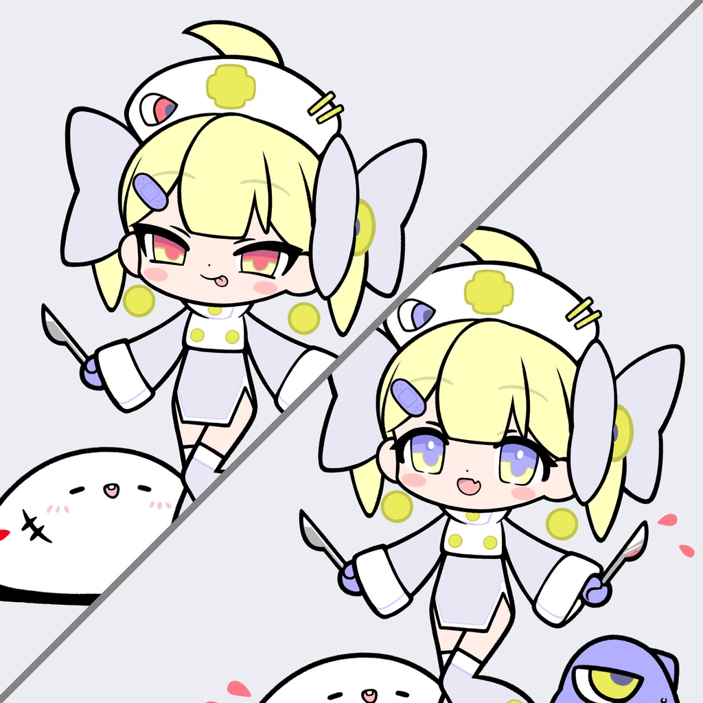 でふぉるめ甘口ちゃんステッカー(イラスト：にゃもふぇ)