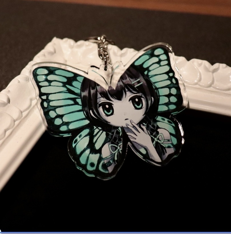 蝶々アクキー（緑）