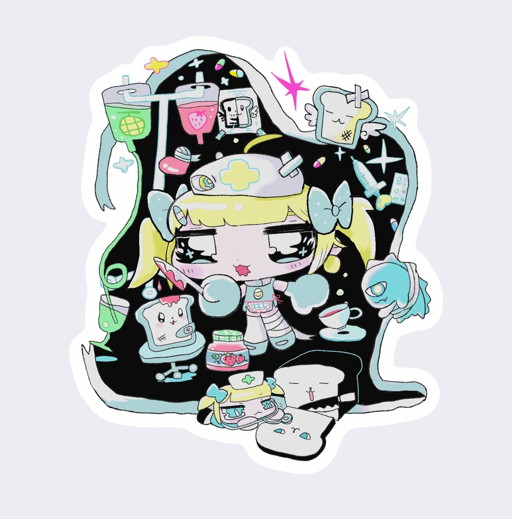 甘口ちゃんステッカー（イラスト：影山紗和子）