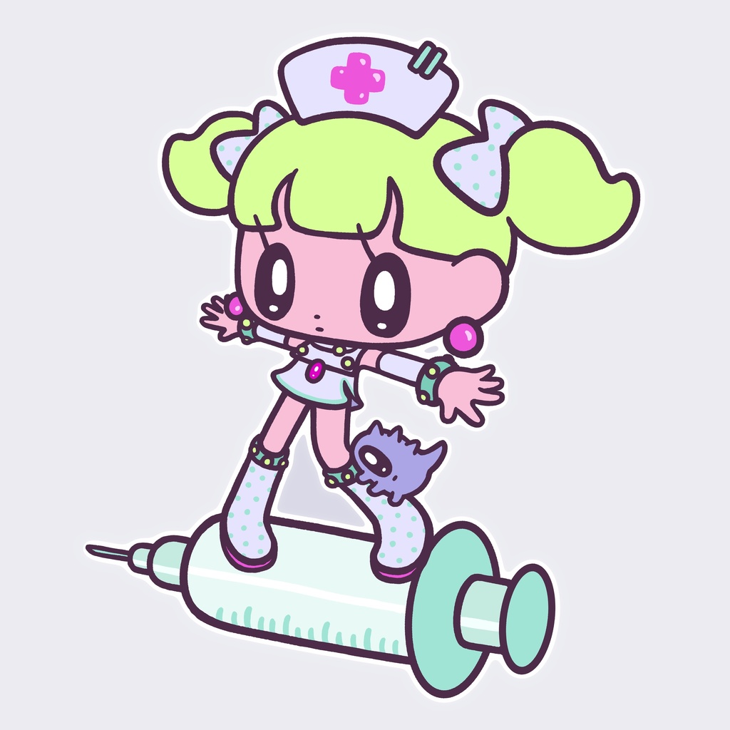 甘口ちゃんステッカー（イラスト：モニョチタポミチ）