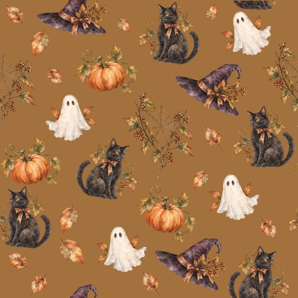 ハロウィン デジタルペーパー30枚セット|Halloween Collection|3デザイン x10枚|モンスターパターン、黒猫、水彩ヴィンテージ|デジタルペーパー・背景素材・壁紙・ラッピング・デジタル手帳