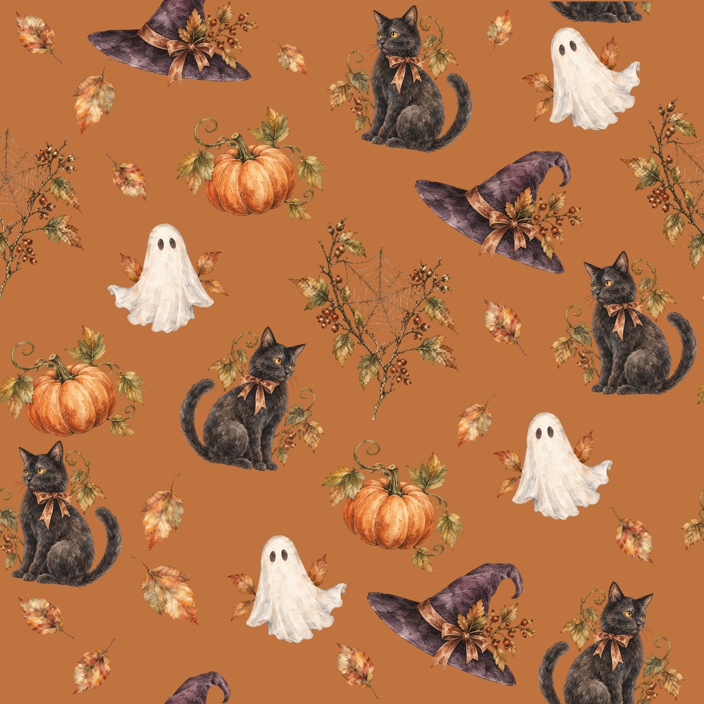 ハロウィン デジタルペーパー30枚セット|Halloween Collection|3デザイン x10枚|モンスターパターン、黒猫、水彩ヴィンテージ|デジタルペーパー・背景素材・壁紙・ラッピング・デジタル手帳