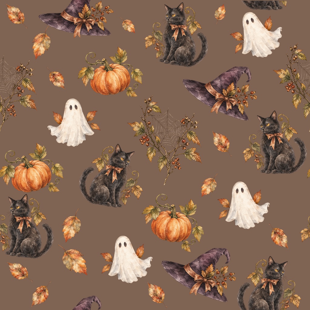 ハロウィン デジタルペーパー30枚セット|Halloween Collection|3デザイン x10枚|モンスターパターン、黒猫、水彩ヴィンテージ|デジタルペーパー・背景素材・壁紙・ラッピング・デジタル手帳