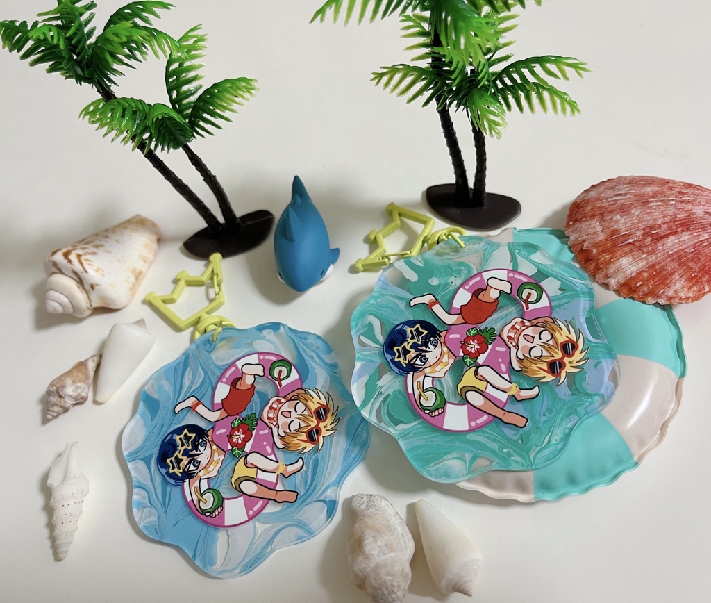 ぷかぷかバカンスアクリルキーホルダー