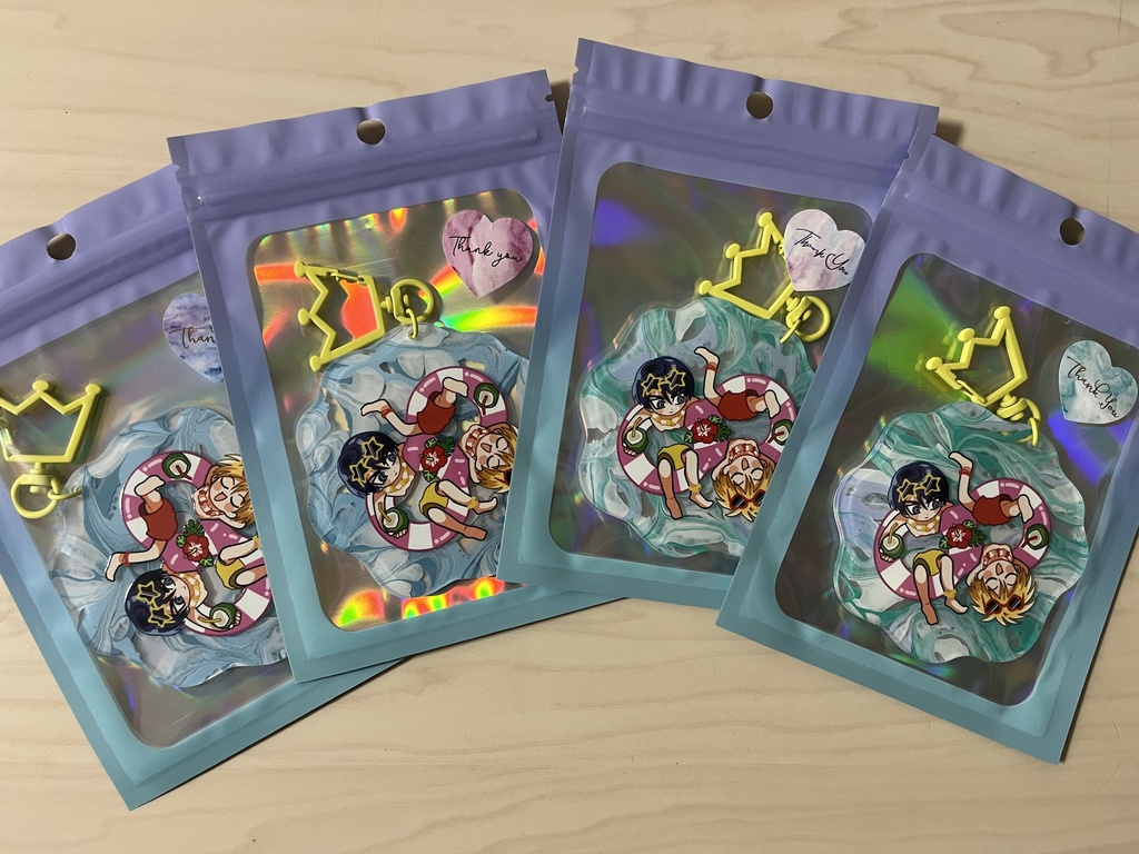 ぷかぷかバカンスアクリルキーホルダー