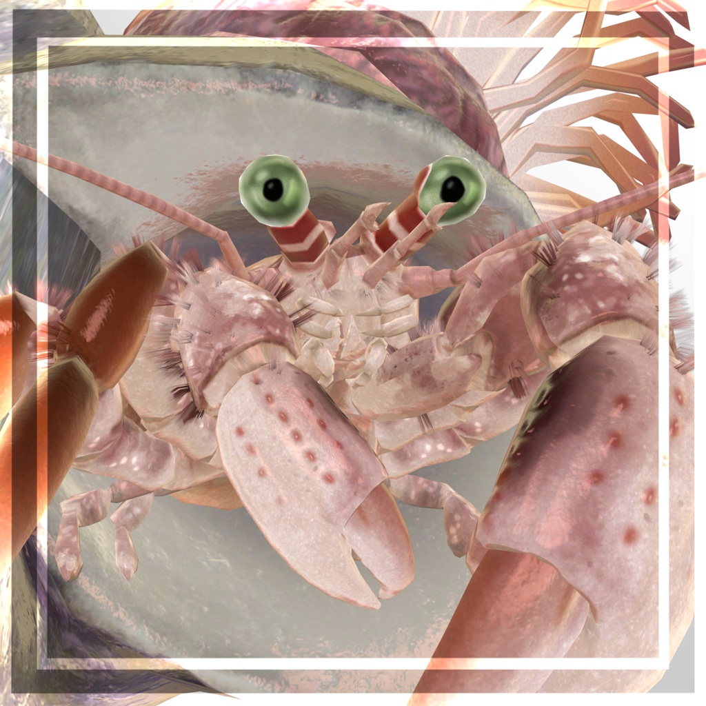 VRC向け3Dアバター「ヤドカリ Harmit Crab」
