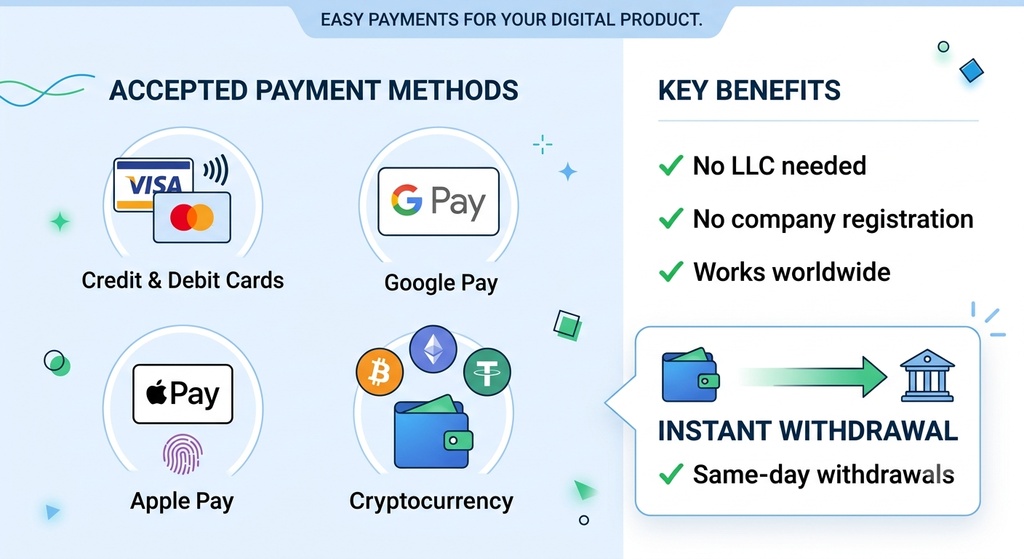 会社不要!カード・仮想通貨・Apple Pay・Google Payで決済を受け取る方法