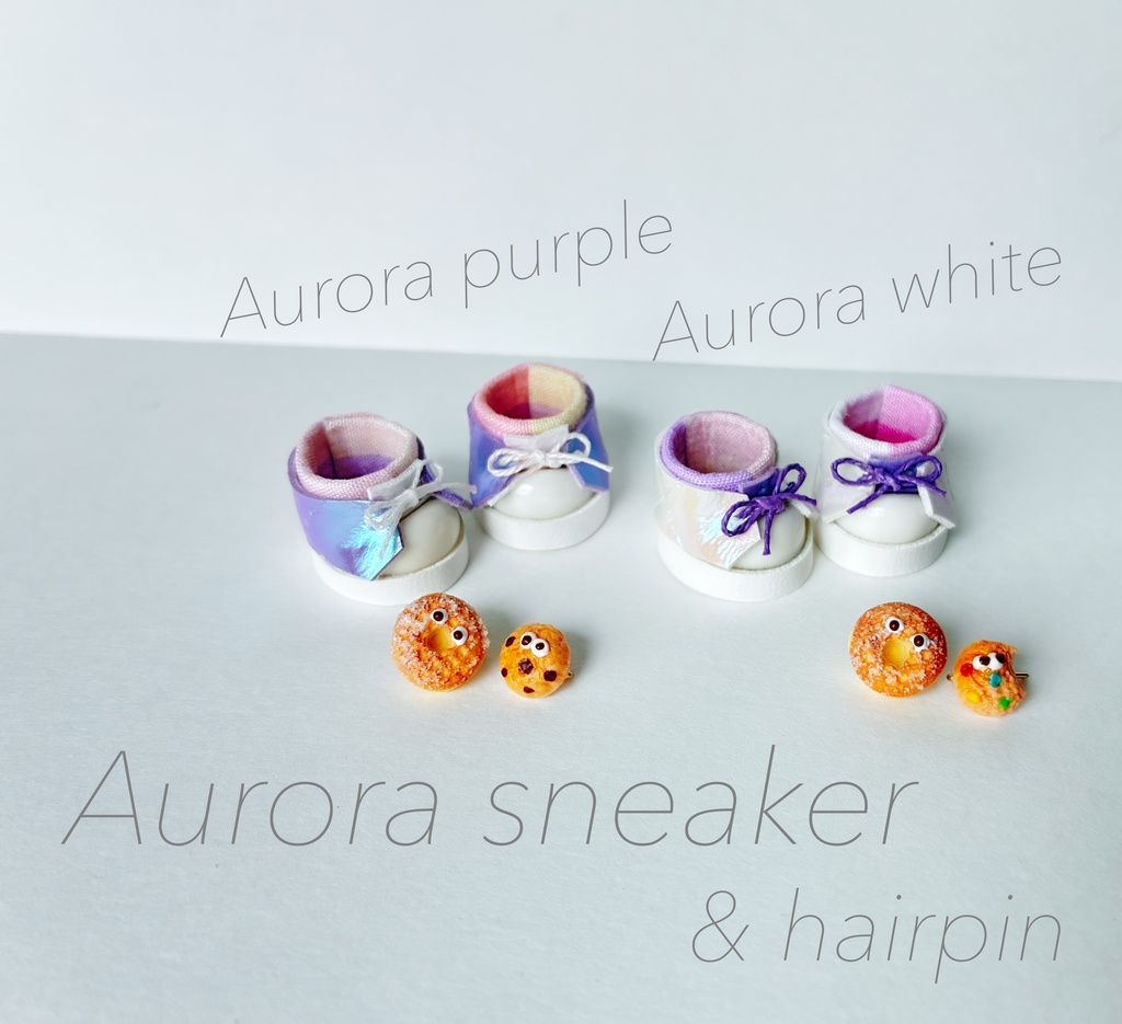 🫧Aurora sneaker🌈ヘアピン付き🍩🍪