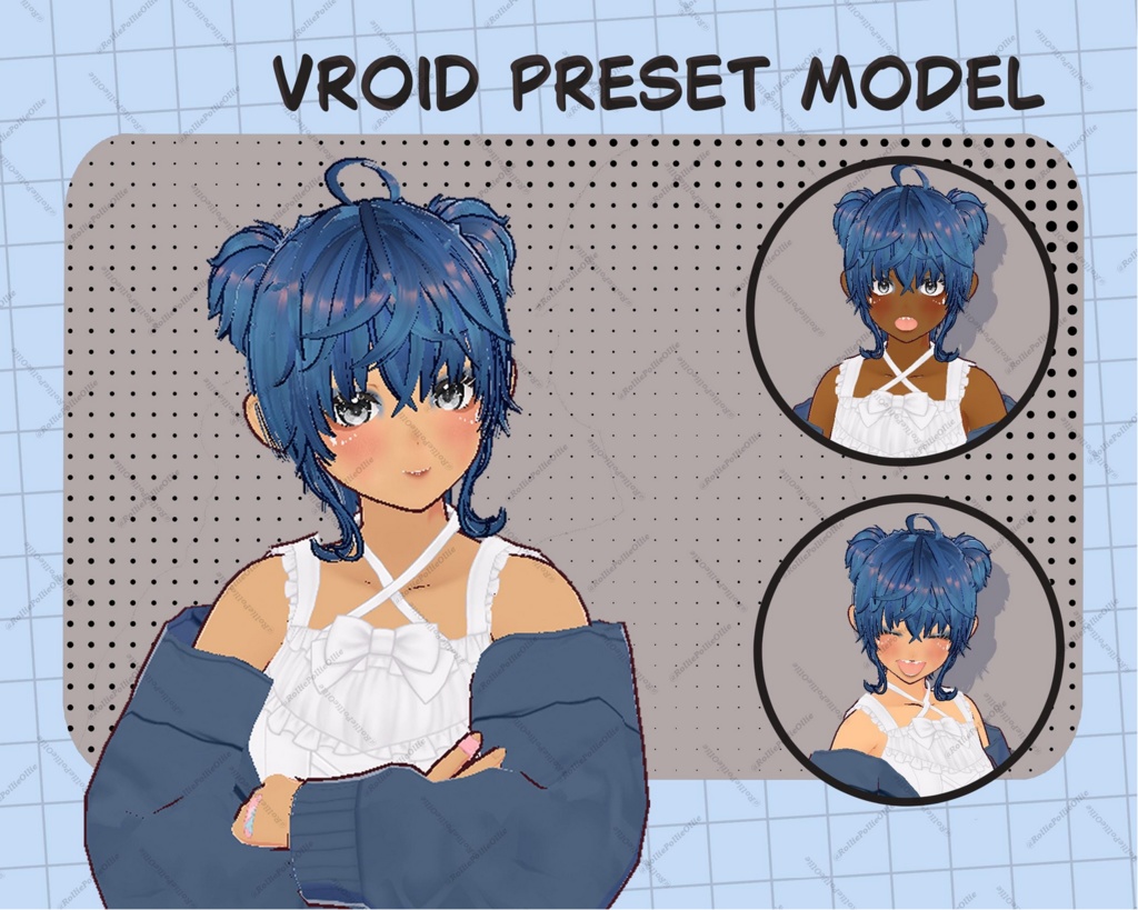 Blue Girl Vroid Model