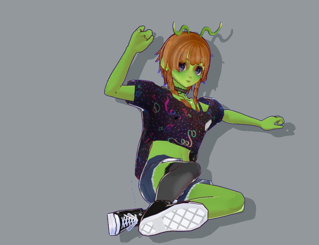 Alien Girl Vroid Vtuber