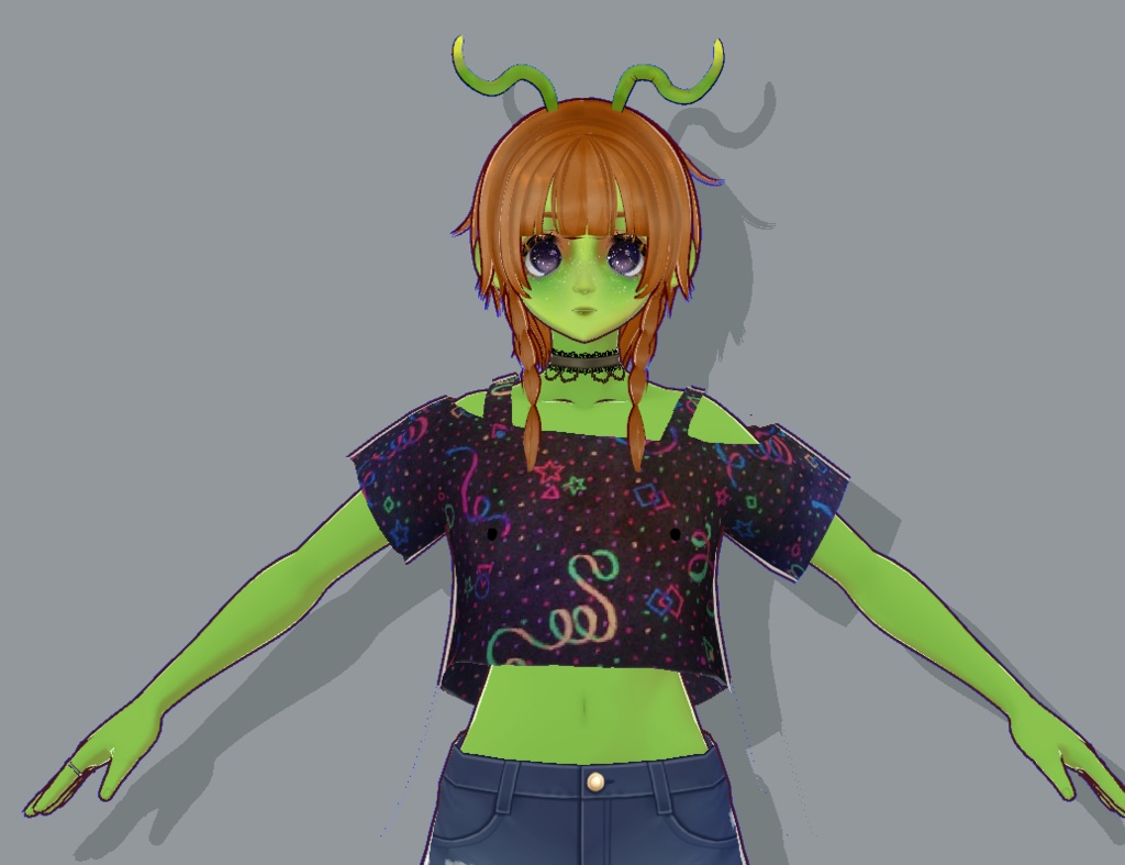 Alien Girl Vroid Vtuber