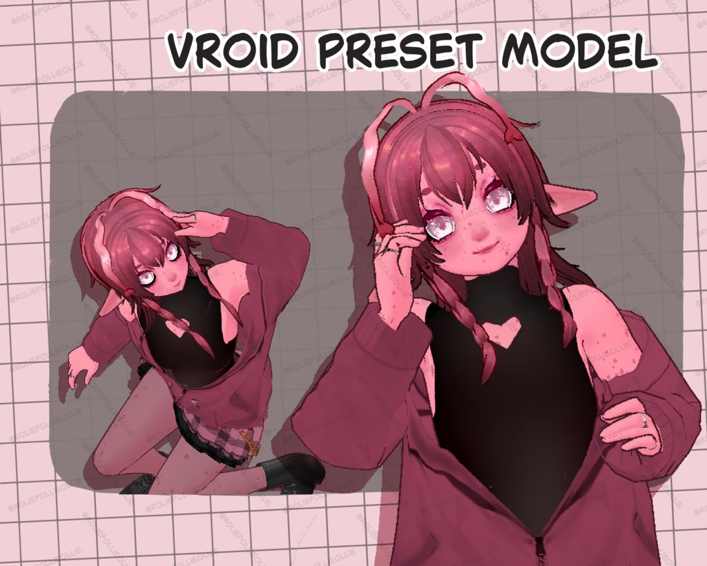 Pink Heart Alien Vroid
