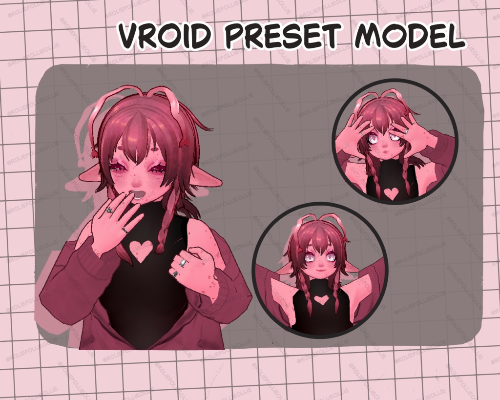 Pink Heart Alien Vroid